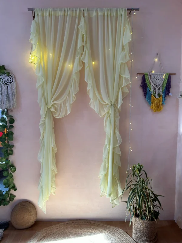 Neon Shade Side Frill Curtain