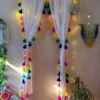 Cotton-Curtain-with-Multicolor-Tassels