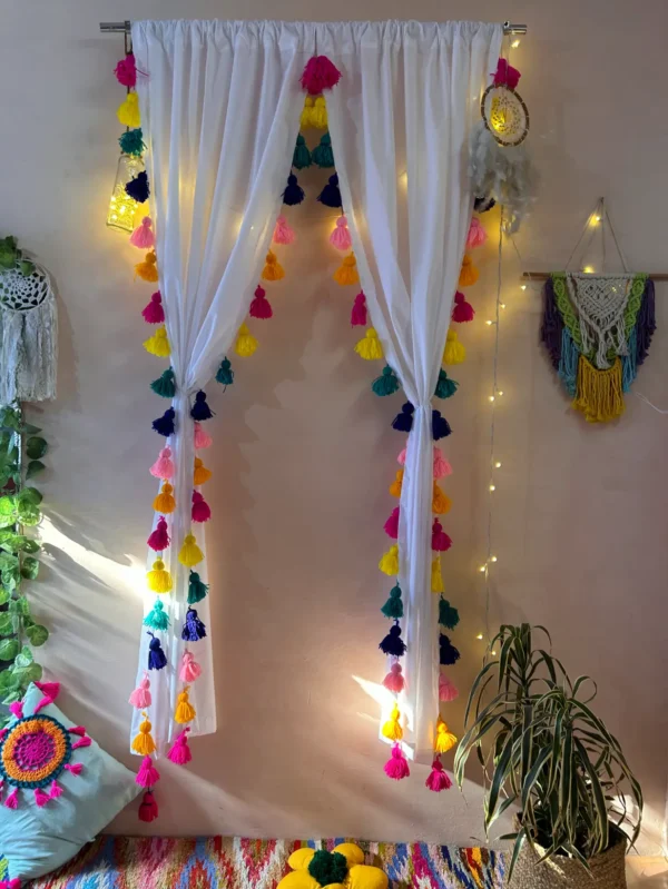 Cotton-Curtain-with-Multicolor-Tassels