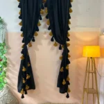 Black Classy Tassels Curtain