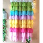 Rainbow shade full ruffle curtain ( price mentioned for 1 curtain , In picture we use 2 curtain )